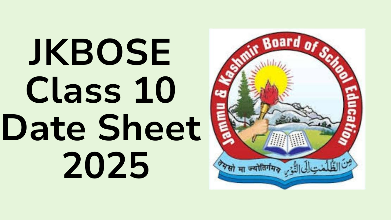 JKBOSE Class 10 Date Sheet 2025
