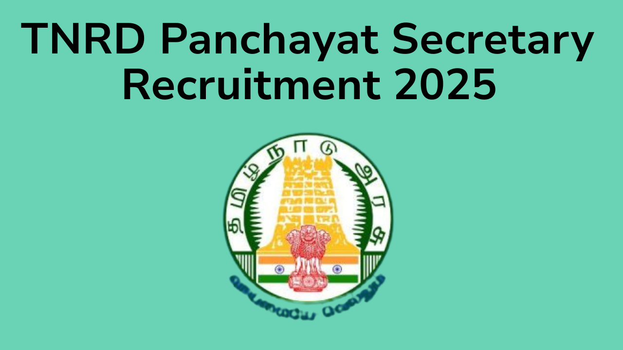 TNRD Panchayat Secretary Recruitment 2025